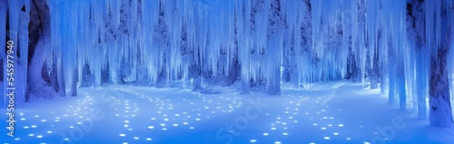 Ai-Generated Image of a Winter Wonderland Enchanted Forest Banner