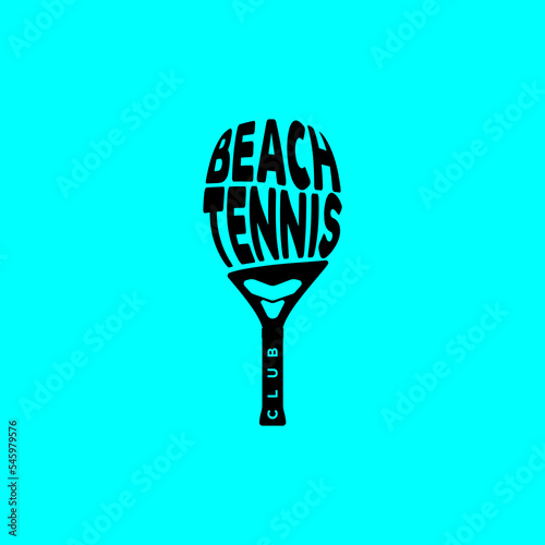 Beach tennis club. Logo template.	