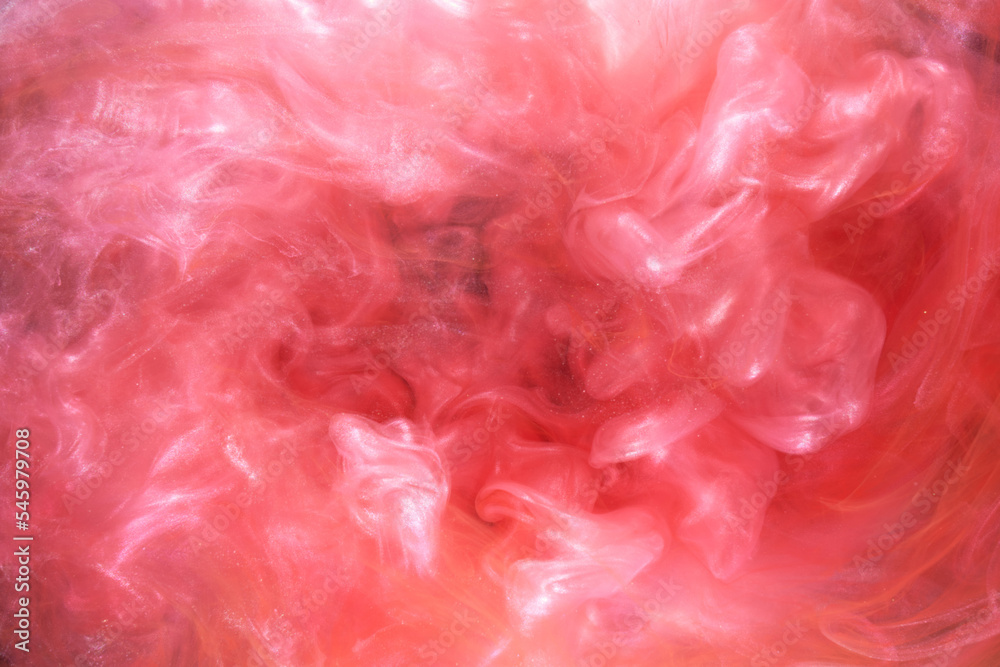 Red ink abstract background. Acrylic paint backdrop for perfume, hookah, cosmetics. Mysterious smoke clouds, colorful fog Red ink abstract background. Acrylic paint backdrop for perfume, hookah, cosmetics. Mysterious smoke clouds, colorful fog