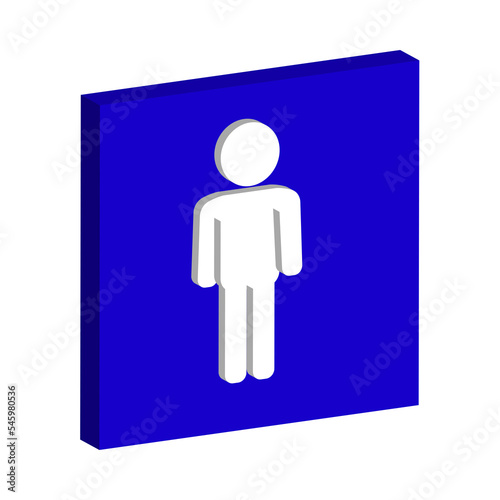 signboard of a male character 