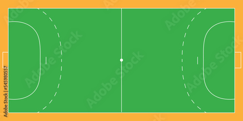 Handball court, aerial view tactic board