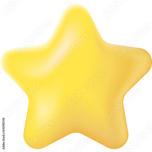 Star vector 3d Icon.  The concept of assessing customer satisfaction.