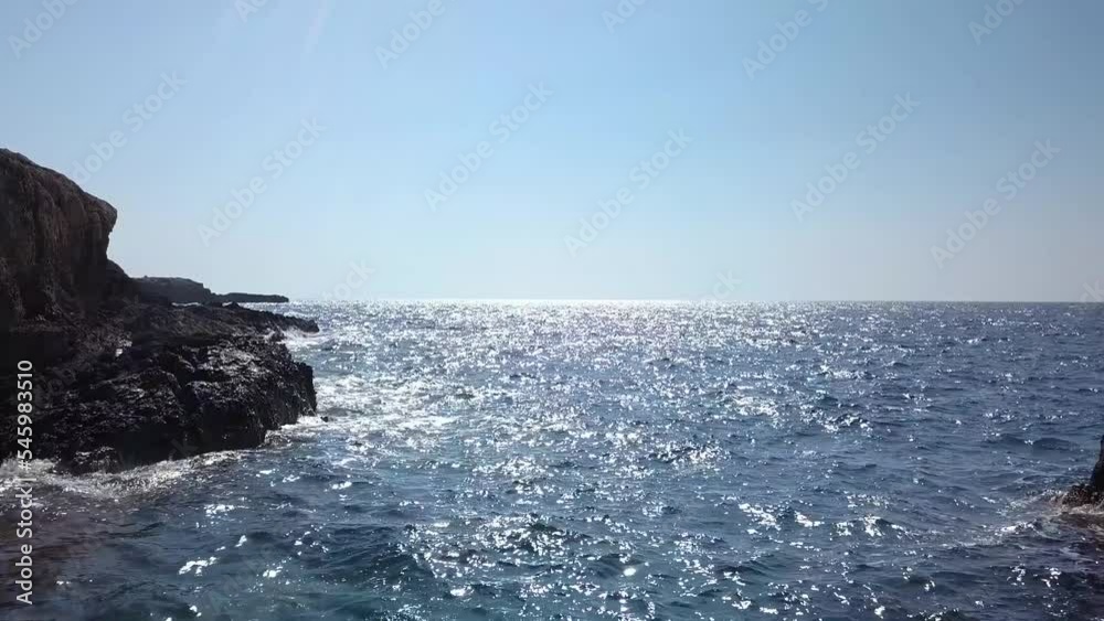 Beautiful shot of a sunny day on the Caribbean sea of the Tremiti island in Puglia, Italy Beautiful shot of a sunny day on the Caribbean sea of the Tremiti island in Puglia, Italy