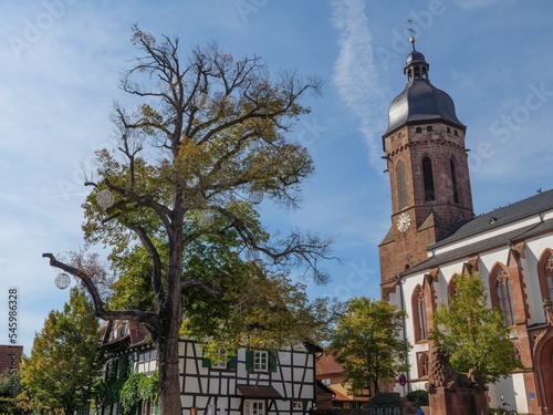 St. Georgskirche church against the blue sky in Kandel, Germany photo