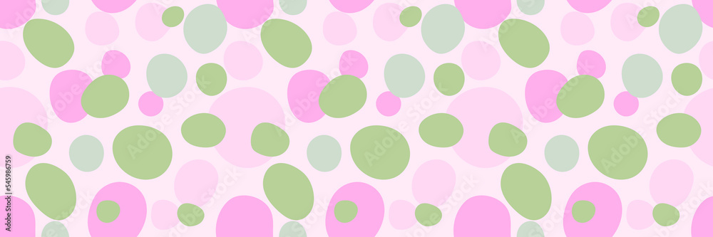 Green and Pink Seamless Ellipse Pattern