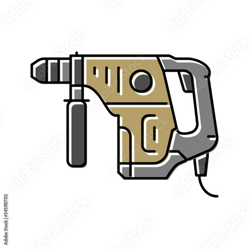 drill machine color icon vector illustration