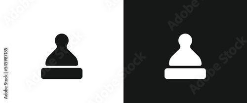 Baby bottle nipple flat icon for web. Simple cute baby nipple sign web icon silhouette with invert color. Minimalist latex nipple for covering feeding bottlne solid black icon vector design