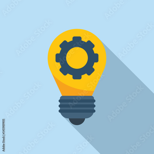 Bulb idea icon flat vector. Star rate. Good client