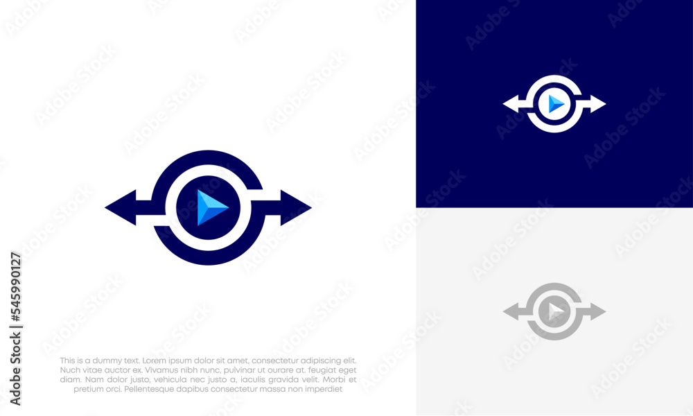 Obraz premium video share logo design vector