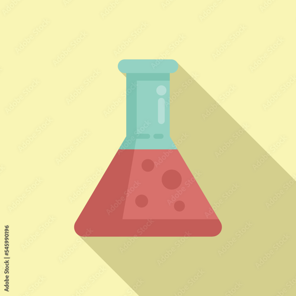 Chemical flask icon flat vector. Customer feedback. Rate client Chemical flask icon flat vector. Customer feedback. Rate client