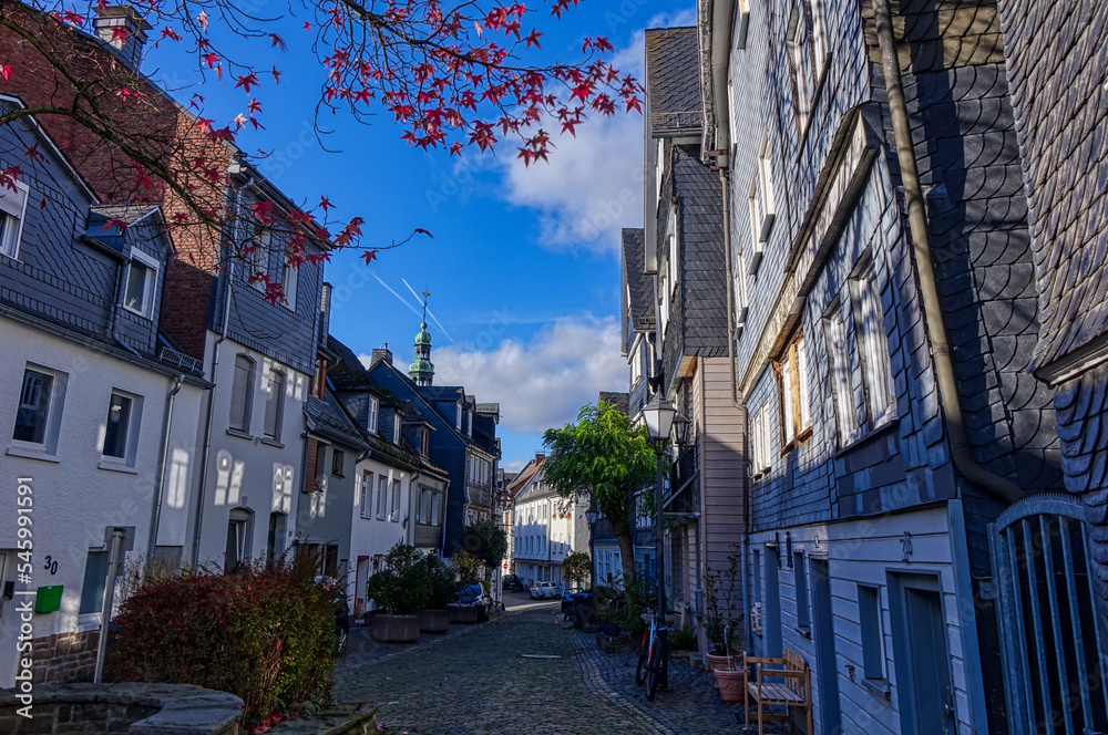 Naklejka premium Historische Wohnhäuser in der Altstadt von Siegen