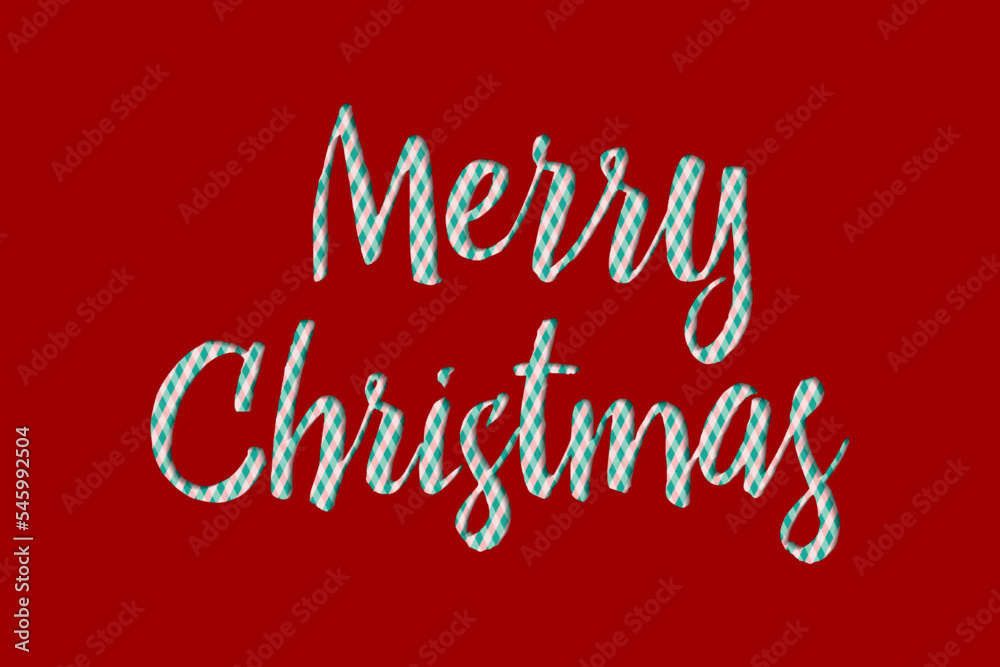 Merry Christmas typographical text on teal pink rhombus pattern background. Vector illustration in red white turquoise. Merry Christmas typographical text on teal pink rhombus pattern background. Vector illustration in red white turquoise.