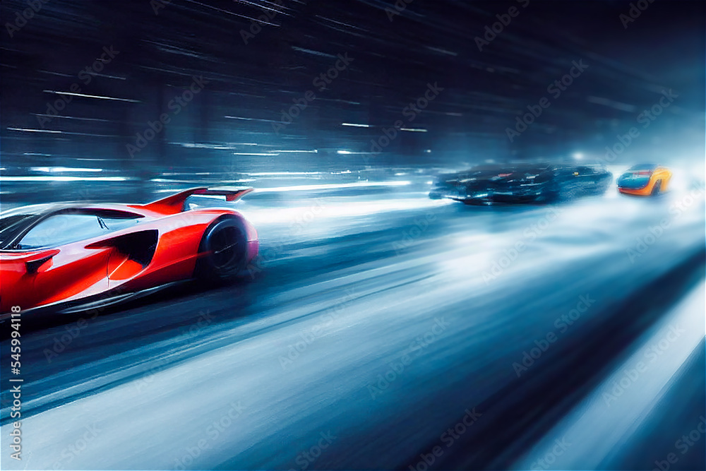 Red race car Stock Illustration | Adobe Stock