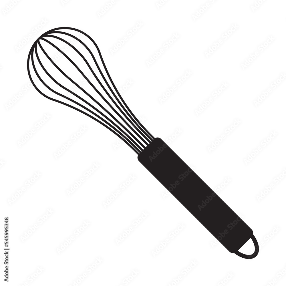 Balloon Whisk For Mixing And Whisking Vector Icon Stock