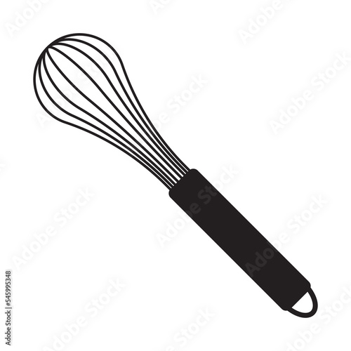 Balloon whisk for mixing and whisking flat vector icon for cooking apps and websites.