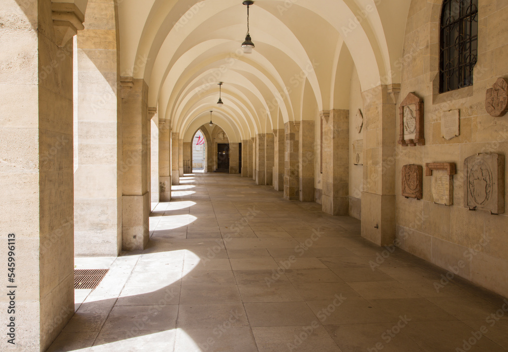 Vienna - external corridor of Minoriten gothic church