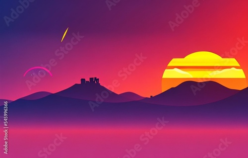 landscape silhouette illustration