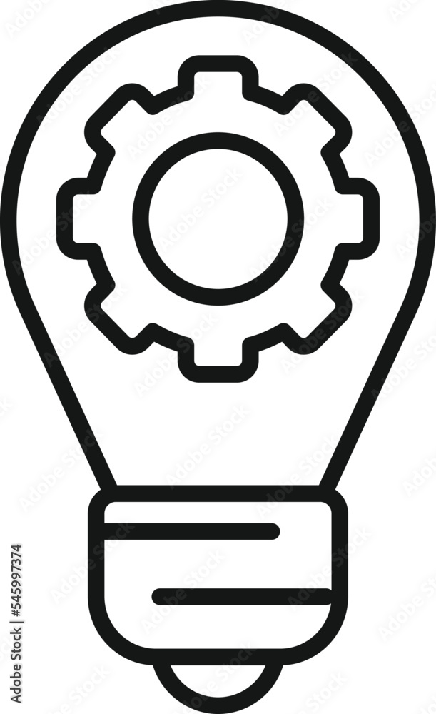 Bulb idea icon outline vector. Star rate. Good client