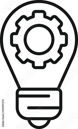 Bulb idea icon outline vector. Star rate. Good client