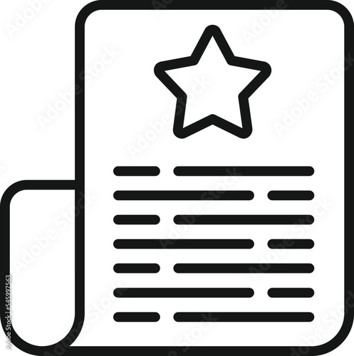 Rate paper icon outline vector. Customer review. Client service
