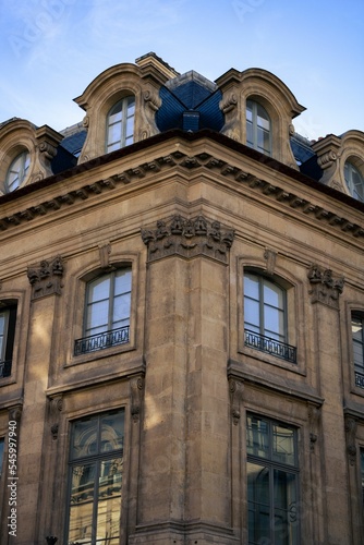 Vertical shot of the Place Vendome, Paris, France