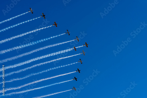 Vintage World War 2 Aircraft Perform During A Veterans Day Weekend Airshow