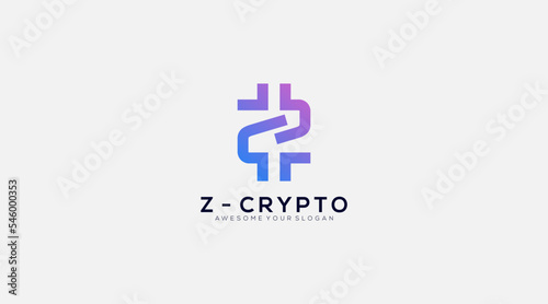 crypto currency Logo design letter Z symbol