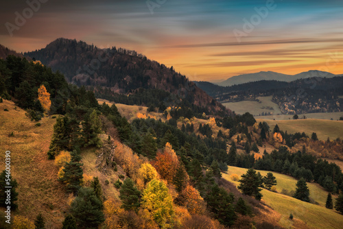 sunset in the mountains