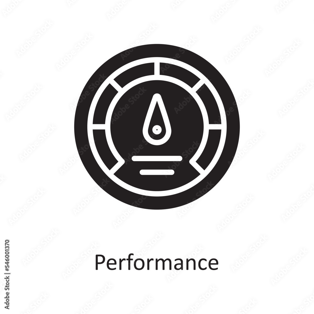Performance Vector Solid Icon Design illustration. Cloud Computing Symbol on White background EPS 10 File Performance Vector Solid Icon Design illustration. Cloud Computing Symbol on White background EPS 10 File