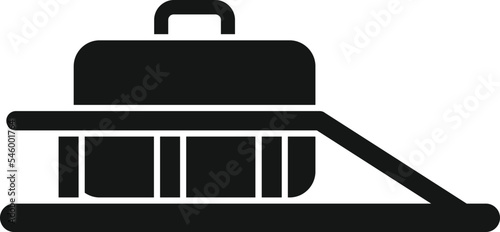 Roof bag rack icon simple vector. Car trunk. Carrier trip