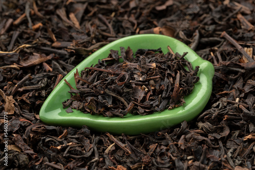 Photos Formosa Oolong dried tea leaves close up full frame as background