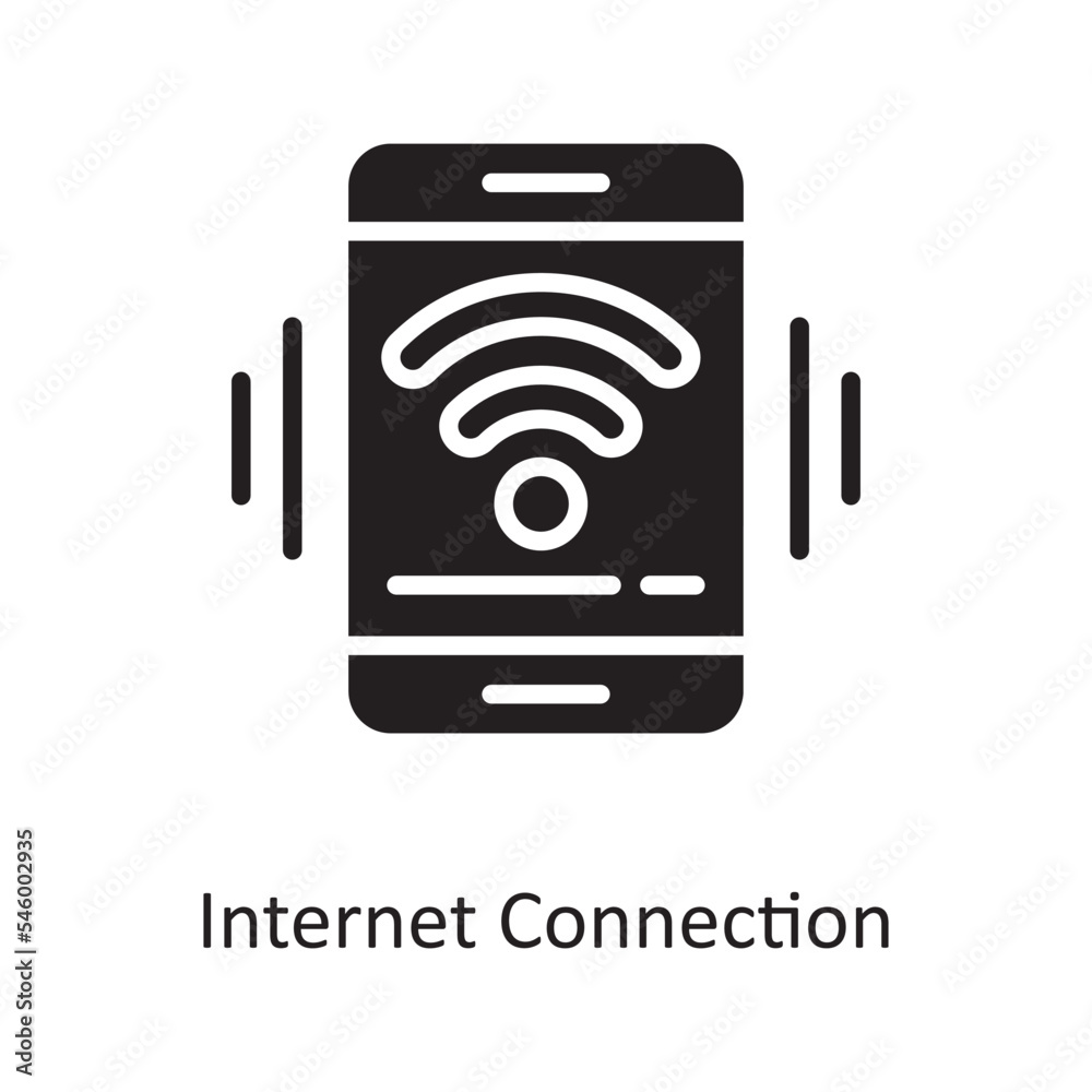 Internet Connection Vector Solid Icon Design illustration. Cloud Computing Symbol on White background EPS 10 File Internet Connection Vector Solid Icon Design illustration. Cloud Computing Symbol on White background EPS 10 File