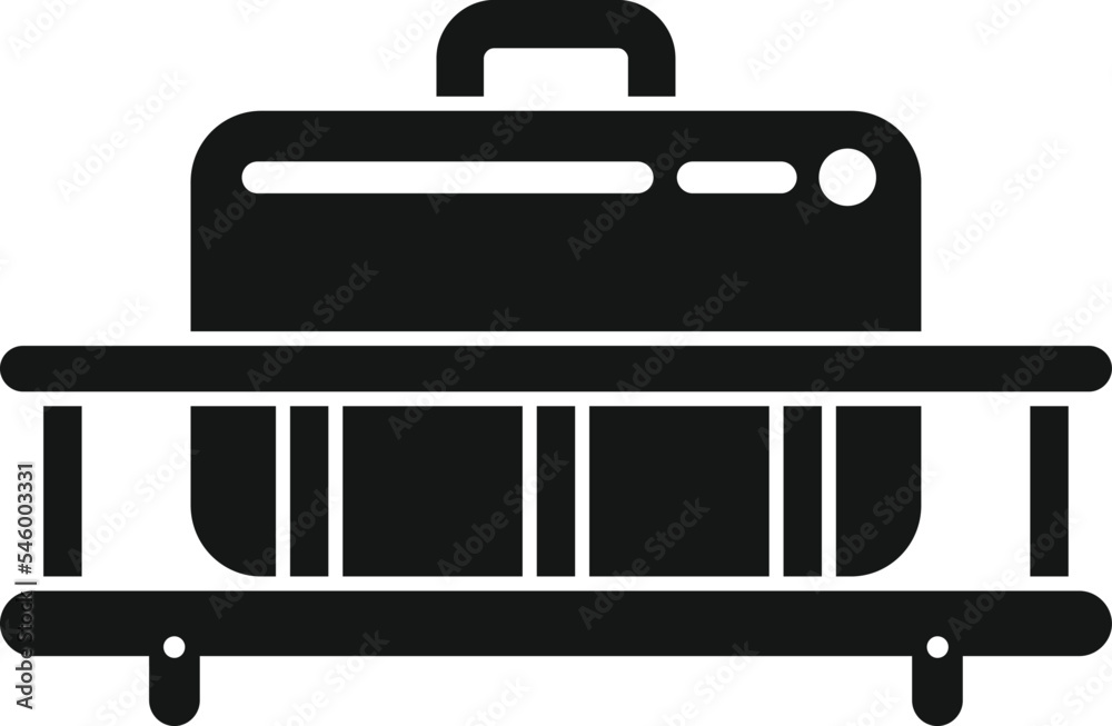 Bag roof rack icon simple vector. Car box. Trunk travel Bag roof rack icon simple vector. Car box. Trunk travel
