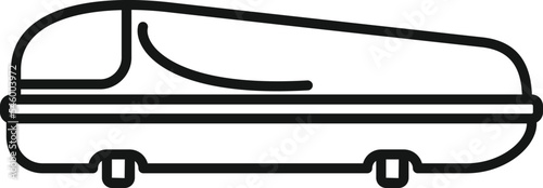 Car roof box icon outline vector. Travel trunk. Vacation cargo