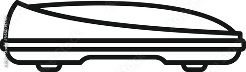 Car cargo box icon outline vector. Roof rack. Auto carrier