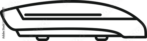 Road roof box icon outline vector. Car trunk. Vacation cargo