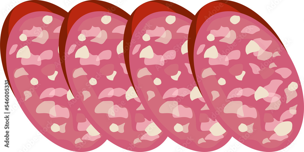 Slices of salami and delicatessen. Slices of salami and delicatessen.