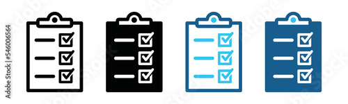 Check list icon vector. Checklist on the clipboard icon. Checkbox document, form and survey. Shopping list on the clipboard with check mark, symbol illustration
