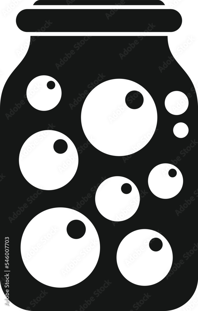 Fototapeta premium Fruit pickled icon simple vector. Food jar. Can product