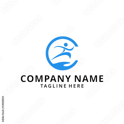 illustration People Care Logo Template