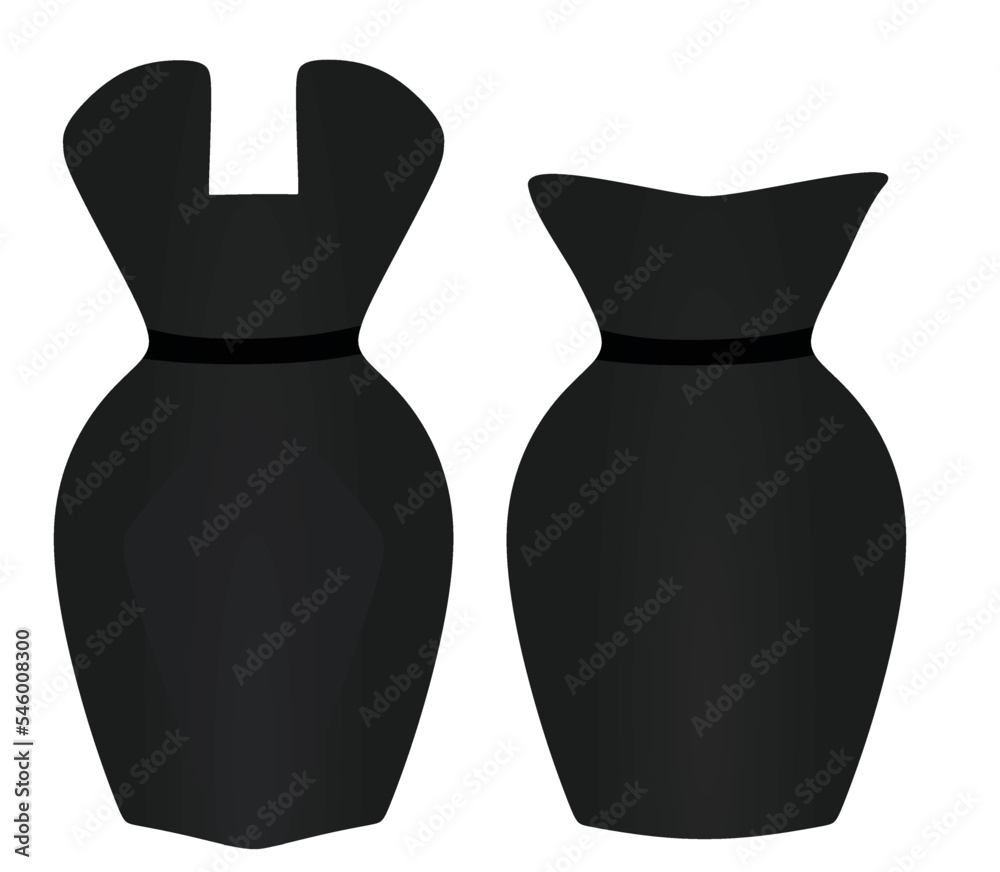 Black evening dress. vector illustration Black evening dress. vector illustration