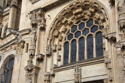 detail of the facade of a cathedral
