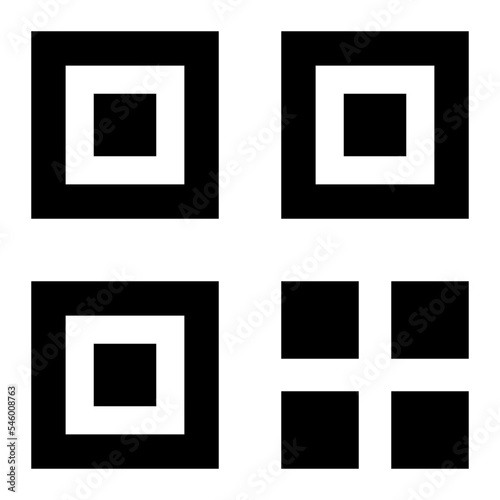QR code black icon