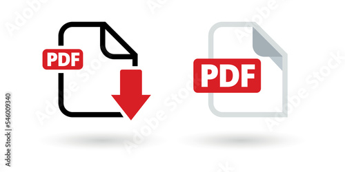 File format pdf Vector illustration