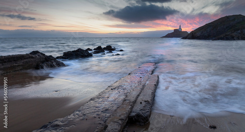 Sunrise over Mumbles lighthouse