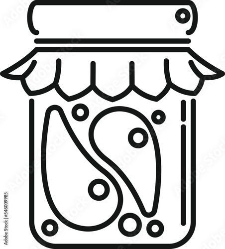 Vegetable jar icon outline vector. Pickle food. Eating product