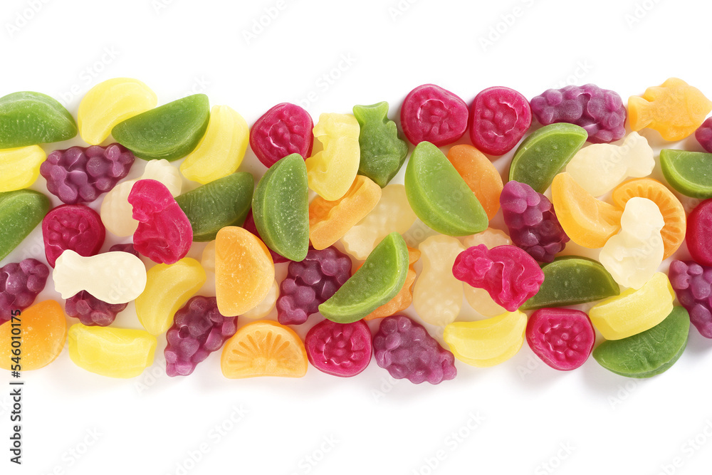 Multi-colored chewing candies Multi-colored chewing candies