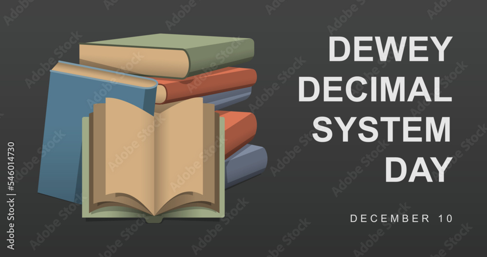 Dewey decimal system day background stock vector adobe stock