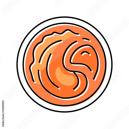 puree sweet potato color icon vector illustration