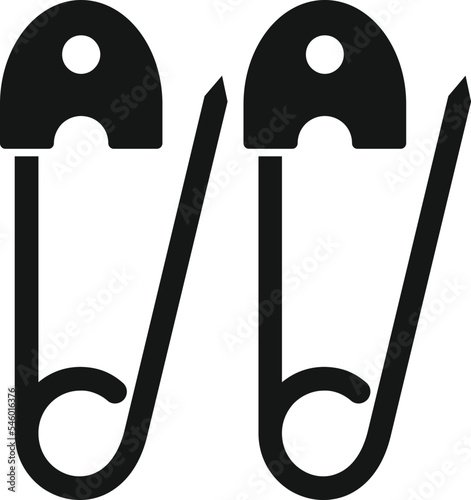Knitting clip icon simple vector. Wool knit. Scarf hat